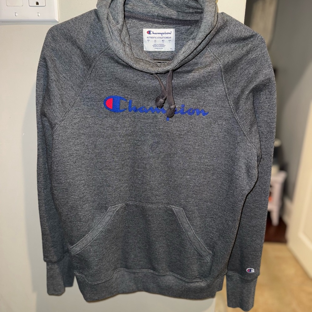 Champion Gray Pullover Hoodie Sweatshirt